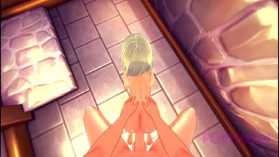 (Trampa) Doncella elfa le ayuda a lavarse la cara